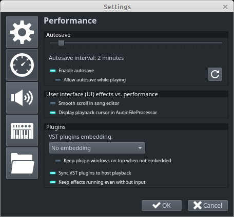 LMMS Settings (master)